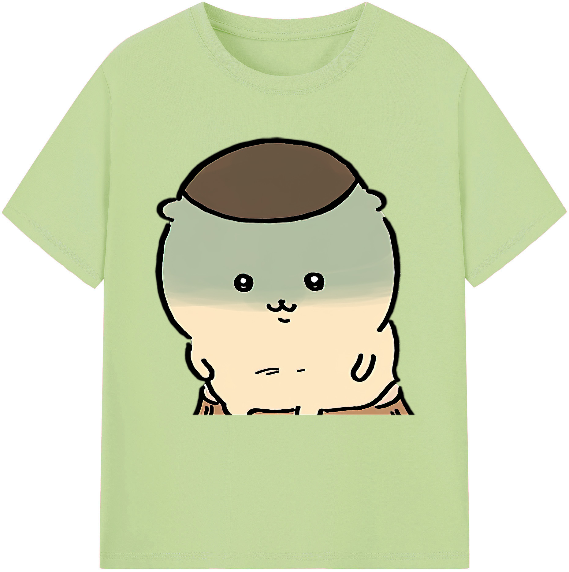（画像用） ちいかわ くりまんじゅう Chii-kawa kuri manjū 綿100％半袖Tシャツ（フロントプリント）